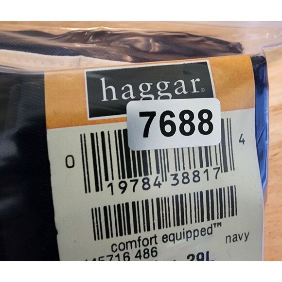 NEW Haggar Cool 18 Navy Blue Comfort Equipped Wrinkle Free Pants Size 38 x 29 - Picture 13 of 13